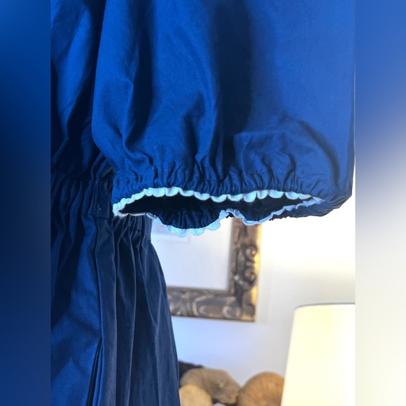 Gretchen Scott Designs Cotton Ric Rac Roc Midi/Maxi Dress NWT S Navy - Picture 7 of 10